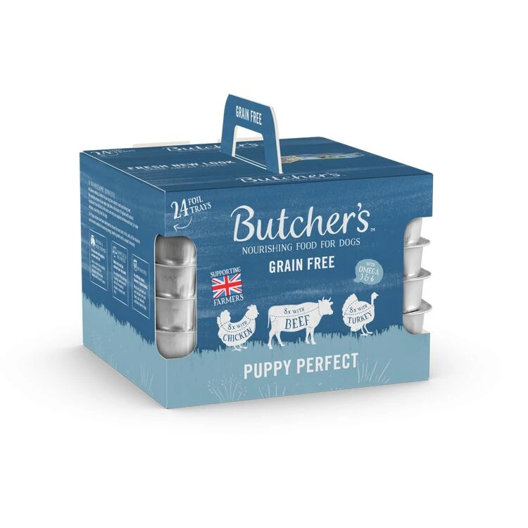 24 X 150g Butcher's Puppy Perfect Trays Dog Food 3 24 X 150g Butcher's Puppy Perfect Trays Dog Food