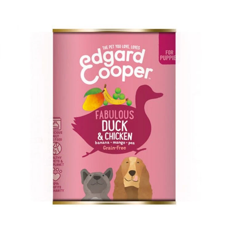 6 X Edgard & Cooper Dog Wet Tin Duck & Chicken 400g 3 6 X Edgard & Cooper Dog Wet Tin Duck & Chicken 400g