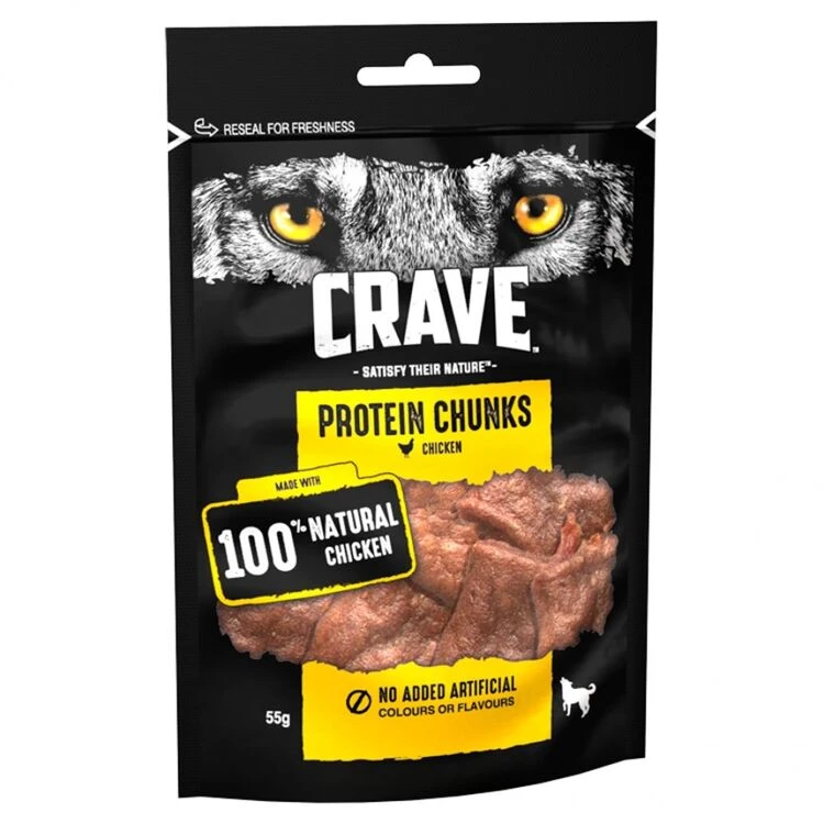 6 X 55g Crave Protein Chunks With Chicken 3 6 X 55g Crave Protein Chunks With Chicken