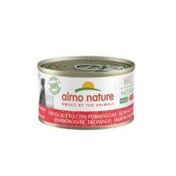 24 X 95g Almo Nature HFC Natural Made In Italy Ham With Cheese Wet Dog Food