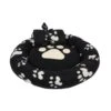 Dream Paws Bed & Blanket Bundle Set Black Fleece Pawprint -Danish Design || Scruffs || Great&Small Sales fm 2020 06 04 03 13 04 46895 images