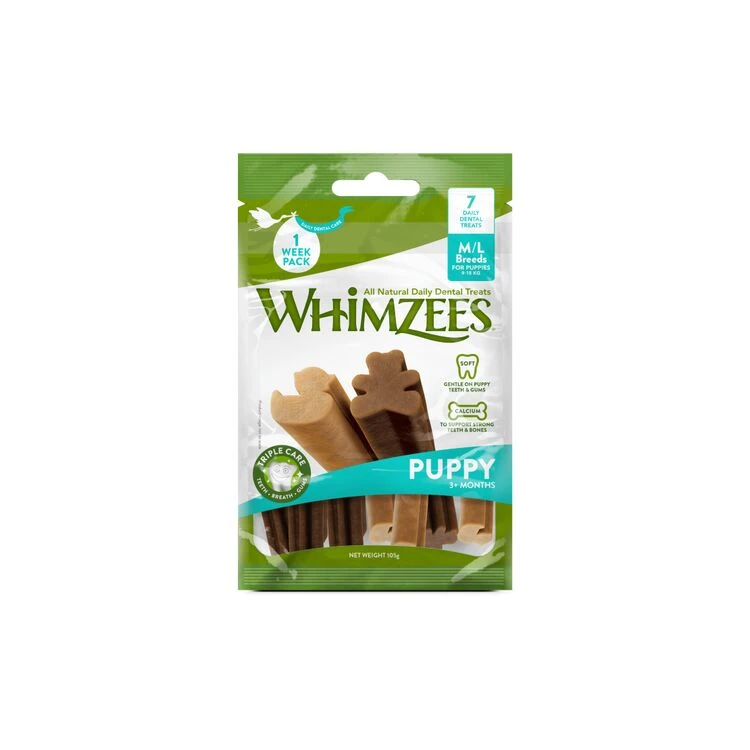 Whimzees Puppy Natural Daily Dental Treats 3 Whimzees Puppy Natural Daily Dental Treats