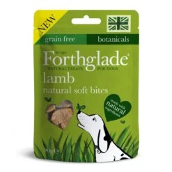 8 X 90g Forthglade Hand Baked Grain Free Soft Bite Dog Treats Lamb With Botanicals