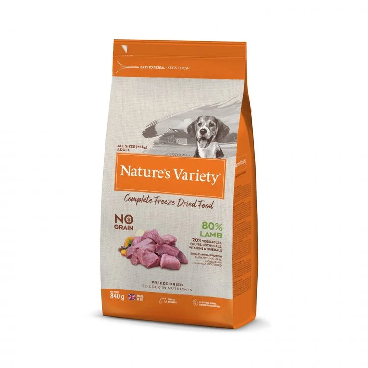 Nature's Variety Complete Freeze Dried Dog Food Lamb 840g 3 Nature's Variety Complete Freeze Dried Dog Food Lamb 840g