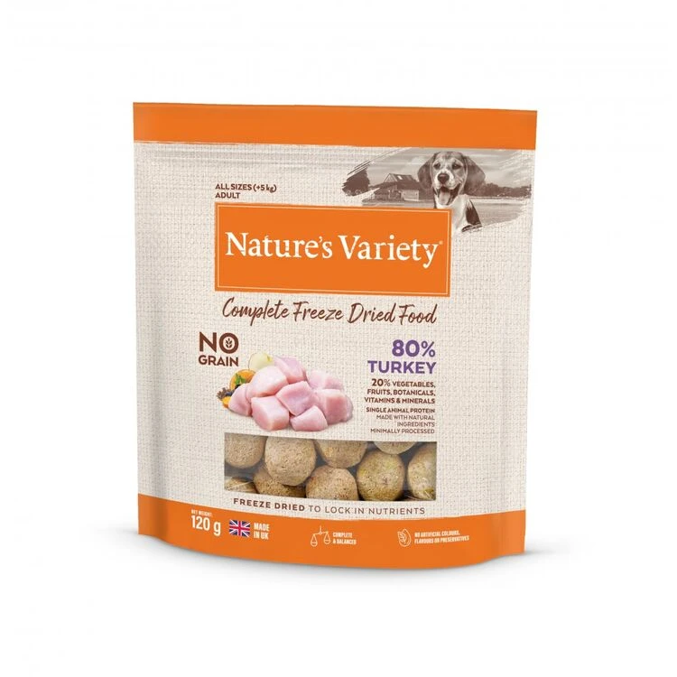 6 X 120g Nature's Variety Complete Freeze Dried Dog Food Turkey 3 6 X 120g Nature's Variety Complete Freeze Dried Dog Food Turkey