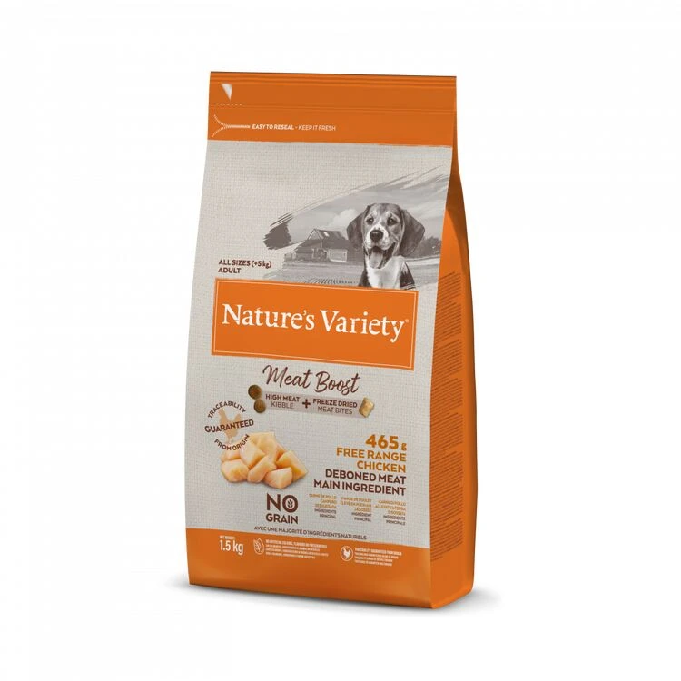 Nature's Variety Meat Boost Dry For Dogs Free Range Chicken 3 Nature's Variety Meat Boost Dry For Dogs Free Range Chicken