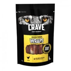 10 X Crave Wrap With Chicken Dog Treats 50g