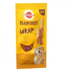 12 X Pedigree Ranchos Wrap Dog Treats With Chicken 40g