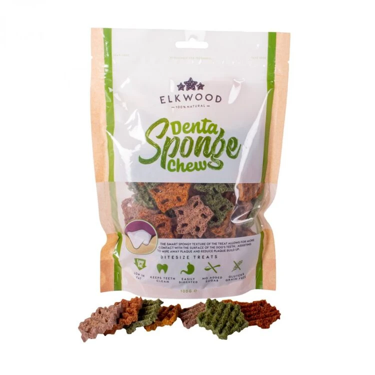 10 X Elkwood Sponge Dental Training Treats 100g 3 10 X Elkwood Sponge Dental Training Treats 100g