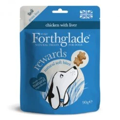 8 X Forthglade Rewards Natural Soft Bite Treat Chicken & Liver 90g