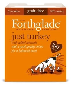 18 X 395g Forthglade Just Turkey Natural Wet Dog Food