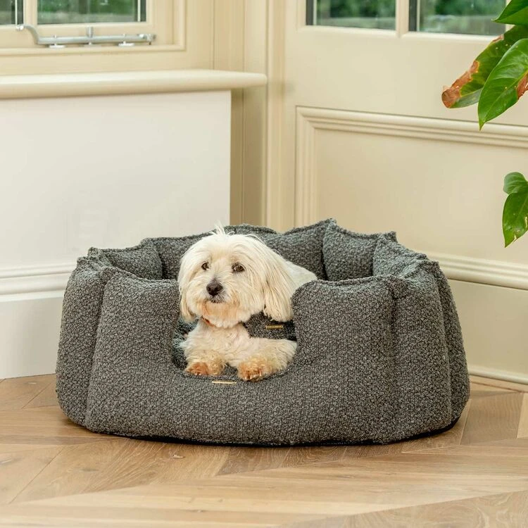 Lords & Labradors High Sided Boucle Dog Bed Granite 4 Lords & Labradors High Sided Boucle Dog Bed Granite - Image 2