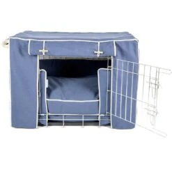 Lords & Labradors Dog Crate Set In Savanna Indigo 9 Lords & Labradors Dog Crate Set In Savanna Indigo -Danish Design || Scruffs || Great&Small Sales indigo full set silver