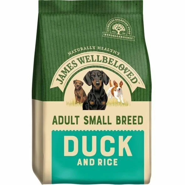 James Wellbeloved Small Breed Duck & Rice Adult Dry Dog Food 3 James Wellbeloved Small Breed Duck & Rice Adult Dry Dog Food
