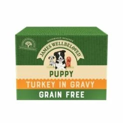 12 X James Wellbeloved Puppy/Junior Dog Food Pouches - Grain Free Turkey 100g