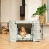 Lords & Labradors Dog Crate Set In Duck Egg Spot 2 Lords & Labradors Dog Crate Set In Duck Egg Spot -Danish Design || Scruffs || Great&Small Sales ll set descl blk duck egg spot crate set black crate