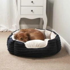 Lords & Labradors Essentials Round Dog Bed Navy