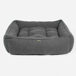 Lords & Labradors Boucle Box Bed For Dogs Granite