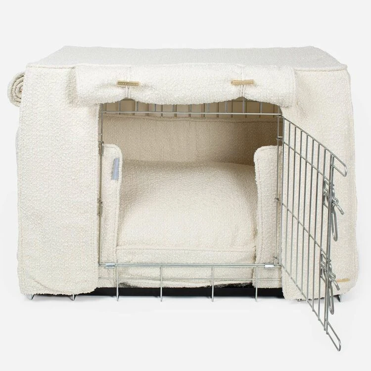Lords & Labradors Dog Crate Set In Ivory Boucle 3 Lords & Labradors Dog Crate Set In Ivory Boucle - Image 2