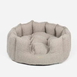 Lords & Labradors High Sided Boucle Dog Bed Mink