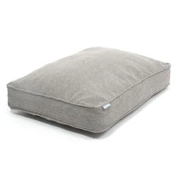 Lords & Labradors Tweed Dog Cushion Bed Pewter Herringbone