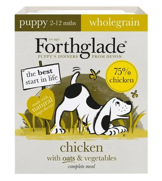18 X Forthglade Wholegrain Chicken With Oats & Vegetables Complete Puppy Wet Dog Food 395g 3 18 X Forthglade Wholegrain Chicken With Oats & Vegetables Complete Puppy Wet Dog Food 395g