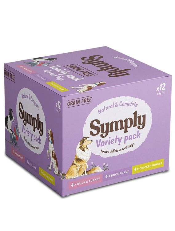 12 X 395g Symply Variety Pack Grain Free Dog Food 3 12 X 395g Symply Variety Pack Grain Free Dog Food