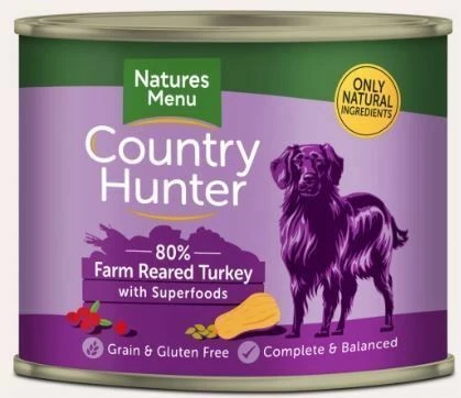 Country Hunter Farm Reared Turkey Wet Dog Food Can 3 Country Hunter Farm Reared Turkey Wet Dog Food Can