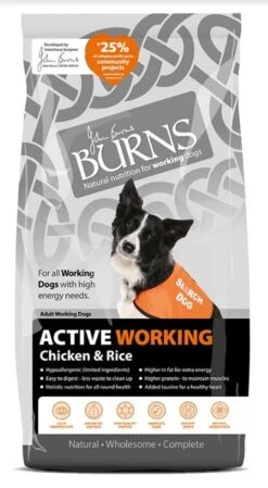 Burns Active Adult Chicken & Rice Working Dog Food 12kg
