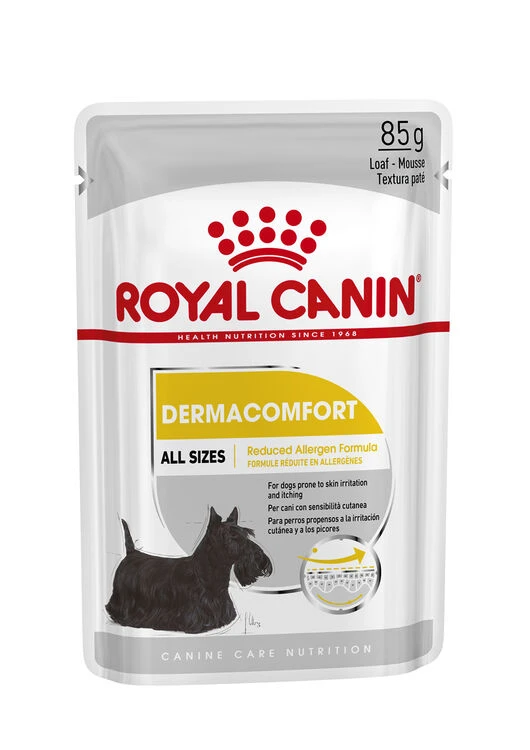 ROYAL CANIN® Dermacomfort Wet Pouches All Breeds Adult Dog Food 3 ROYAL CANIN® Dermacomfort Wet Pouches All Breeds Adult Dog Food
